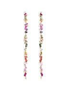 Fireworks Diamond and Muli-color Sapphire Drop Earrings